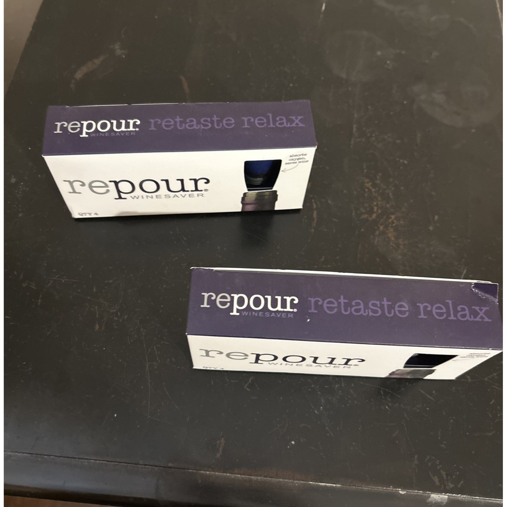 2- 4 Packs Repour Wine Saver Wine Preserver and Stopper Removes Oxygen - Picture 5 of 6